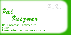 pal knizner business card