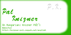 pal knizner business card